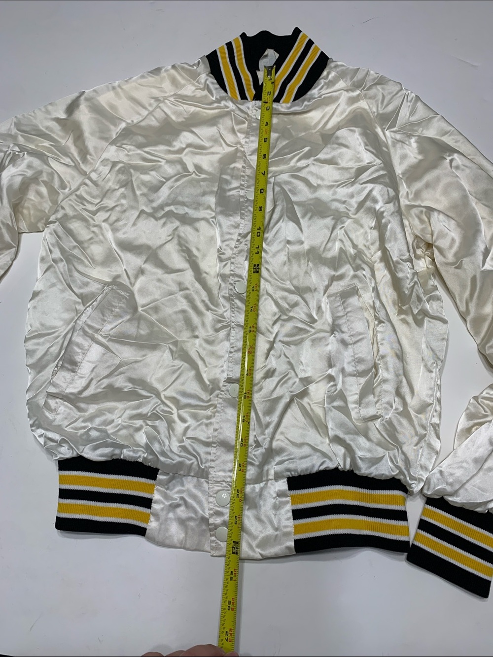 Westark USA Satin Bomber Jacket with Black & Yellow Stripe Trim - Picture 6 of 9